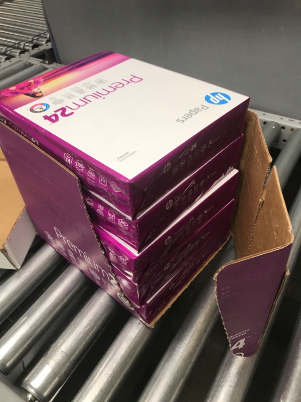 Photo 2 of HP Printer Paper | 8.5 x 11 Paper | Premium 24 lb | 5 Ream Case - 2500 Sheets | 100 Bright | Made in USA - FSC Certified | 115300C 5 Ream | 2500 Sheets Premium24