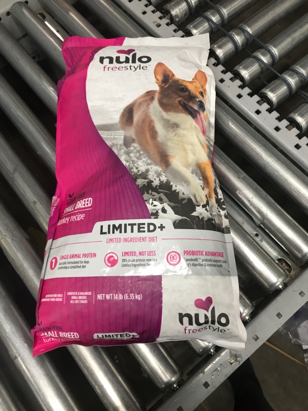 Photo 4 of ***EXPIRY 27 JULY 2023*** Nulo Freestyle Limited Ingredient Small Breed Dog Food, Premium Allergy Friendly Adult & Puppy Grain-Free Dry Kibble Dog Food, Single Animal Protein with BC30 Probiotic for Healthy Digestive Support Small Breed Turkey 14 Pound (P