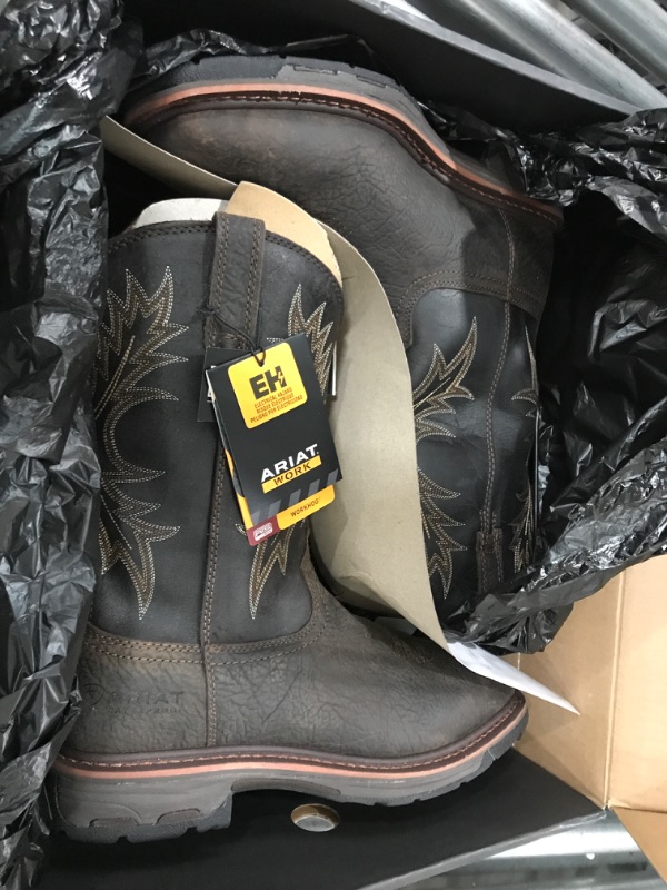 Photo 2 of Ariat WorkHog Work Boots - Men’s Wide Square Soft Toe Leather Work Boot 10.5 Bruin Brown/Coffee