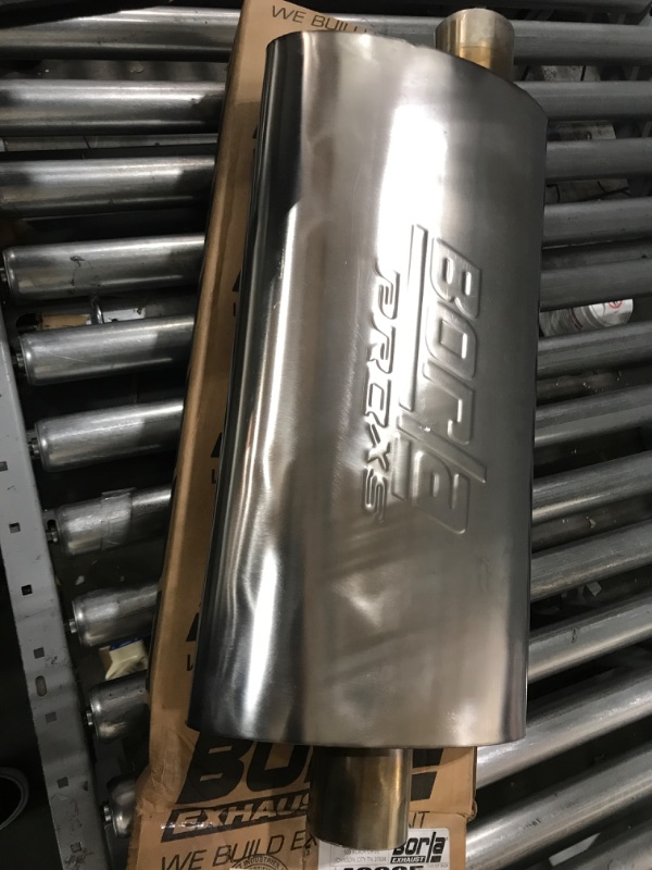 Photo 2 of Borla 40665 Turbo XL Center/Offset Universal Performance Muffler Stainless Steel, 24 inches