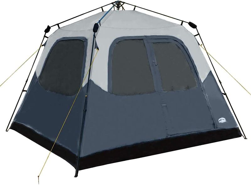 Photo 1 of **** MISSING Hardware **** *** tent only *** 
 6 Person Instant Family Cabin Tent, Water Resistant, Easy Set Up - Navy/Gray