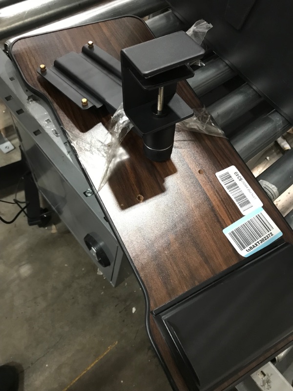 Photo 1 of Keyboard Tray Under Desk,360 Rotating Keyboard&Mouse Tray with Drawer,Yikola Desk Extender Adjustable C-Clamp, Ergonomic Platform Tray Under Table,No Drilling Install 23.54'' x 9.8''in-Wood Grain Walnut Pattern
