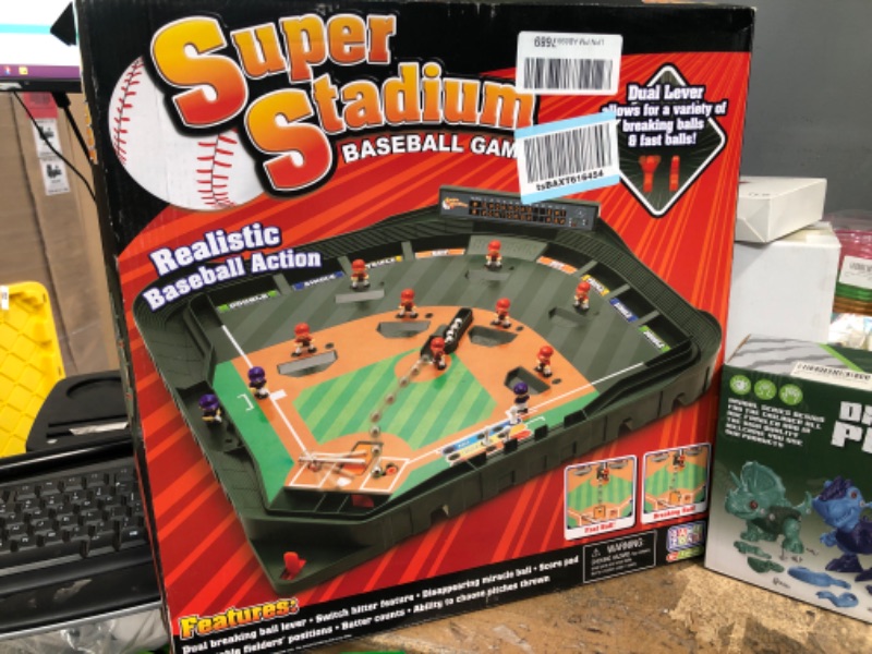 Photo 3 of Game Zone Super Stadium Baseball Game with Realistic Baseball Action & GUAKAWOO Dinosaur Toys for 3 4 5 6 7 8 Year Old Boys, Christmas Take Apart Dino Toys, STEM Construction Building Kids Toy Set with Electric Drill for Birthday Gift
