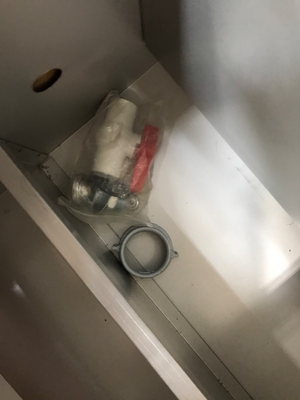 Photo 1 of Commercial Grease Trap for 3 Compartment Sink, Under Sink Grease Interceptor Trap with 3 Top Inlets, Stainless Steel Grease Trap for Restaurant Kitchen Canteen