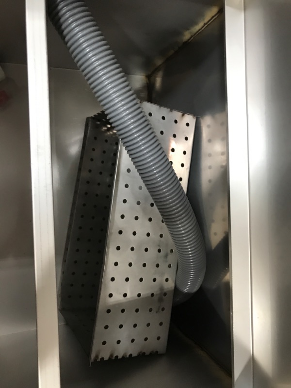 Photo 1 of Commercial Grease Trap for 3 Compartment Sink, Under Sink Grease Interceptor Trap with 3 Top Inlets, Stainless Steel Grease Trap for Restaurant Kitchen Canteen
