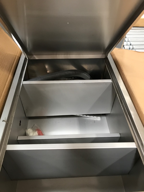 Photo 1 of Commercial Grease Trap for 3 Compartment Sink, Under Sink Grease Interceptor Trap with 3 Top Inlets, Stainless Steel Grease Trap for Restaurant Kitchen Canteen