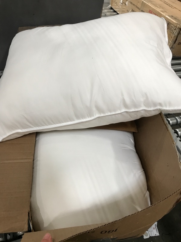 Photo 2 of Amazon Basics Down Alternative Bed Pillows, Medium Density for Back and Side Sleepers - Standard, 2-Pack,white Standard (Pack of 2) Medium Pillow (Pack of 2)