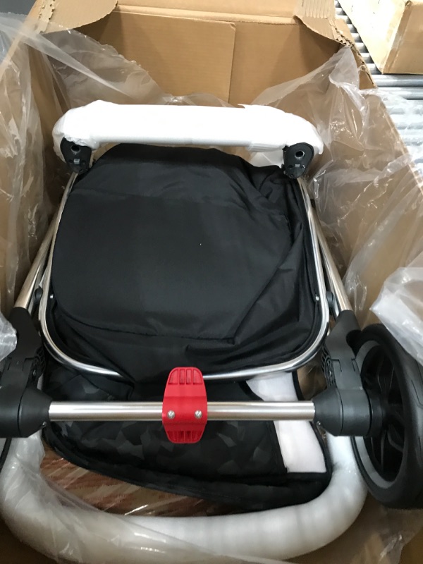 Photo 4 of Diono Excurze Luxe Baby, Infant, Toddler Stroller, Perfect City Travel System Stroller and Car Seat Compatible, Adaptors Included Compact Fold, Narrow Ride, XL Storage Basket, Black Camo