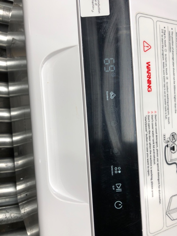 Photo 3 of **MISSING PARTS** Countertop Dishwasher, 5 Washing Programs Portable Dishwasher With 5-Liter Built-in Water Tank And Inlet Hose & Drain Hose