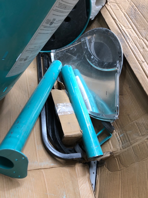 Photo 3 of **MISSING PARTS**MINOR DAMAGE** Amazon Basics 46,000 BTU Outdoor Propane Patio Heater with Wheels, Commercial & Residential - Bahama Blue Bahama Blue Powder Coated Heater