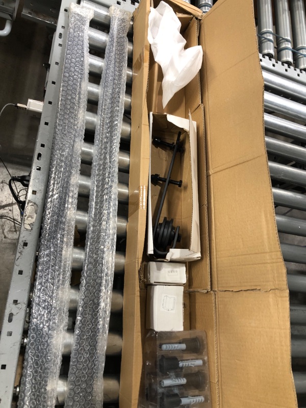 Photo 1 of SMARTSTANDARD 10ft Heavy Duty Sturdy Sliding Barn Door Hardware Kit -Smoothly and Quietly -Easy to Install -Includes Step-by-Step Installation Instruction Fit 60" Wide Door Panel ( J Shape Hanger) 10 Feet