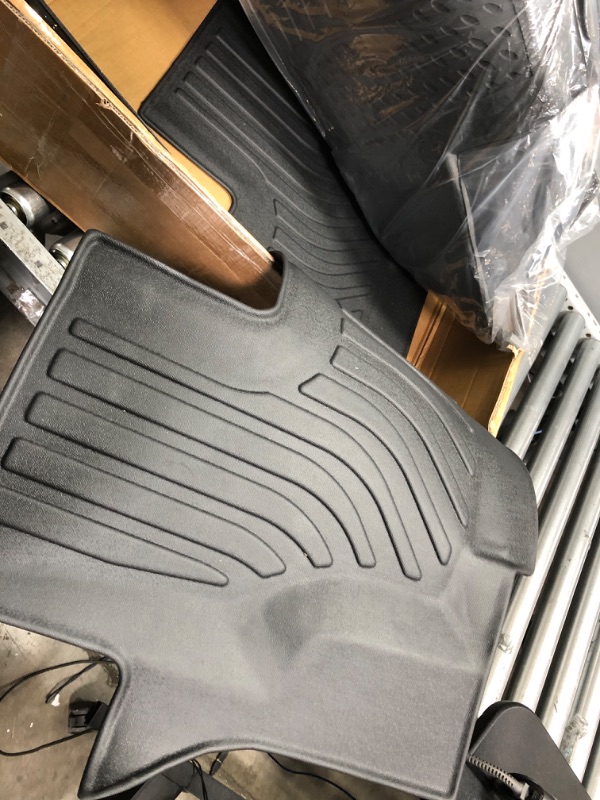 Photo 1 of 3D MAXpider All-Weather Floor Mats for Kia Telluride 8-Seats 2020-2023 Custom Fit Car Floor Liners, Kagu Series (1st 2nd & 3rd Row, Black)
