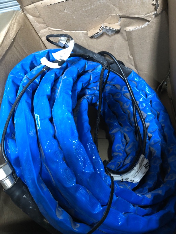 Photo 1 of Camco Heated Drinking Water Hose, - 20° F, 50-Foot, 5/8-Inch ID (22912-A) 50' Cold Weather (Freeze Protection to - 20?F) Frustration-Free Packaging