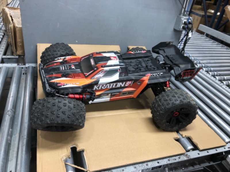 Photo 2 of BROKEN OFF AXEL; SCRATCHED; MISSING ALL POWER COMPONENTS/CHARGER****ARRMA RC Truck 1/5 KRATON 4X4 8S BLX Brushless Speed Monster Truck RTR (Ready-to-Run), Orange, ARA110002T2