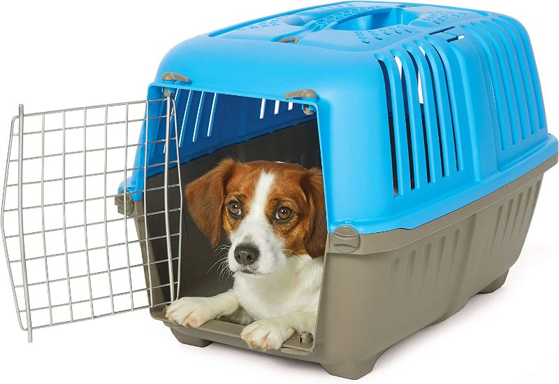 Photo 1 of 
MidWest Homes for Pets Spree Travel Pet Carrier, Dog Carrier Features Easy Assembly and Not The Tedious Nut & Bolt Assembly of Competitors, Blue,...
Color:Blue
Size:24-Inch Small Dog Breeds