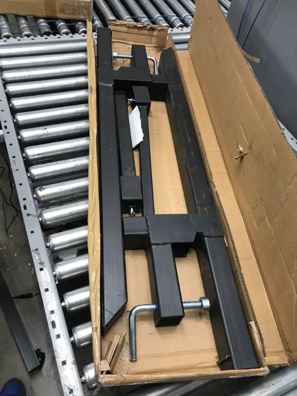 Photo 2 of Mophorn 30" Clamp on Pallet Forks, 1500 Lbs Tractor Bucket Forks with Adjustable Stabilizer Bar, Heavy Duty Pallet Forks for Tractor Attachments, Skid Steer, Loader Bucket, 43" Total Length With Stabilizer Bar