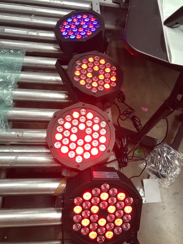 Photo 2 of *Tested/New* Stage Lights 36 LED Par Lights, U`King RGB Par Lights Uplights Stage Lighting Indoor for Christmas Halloween Music Party Disco Wedding, Remote Control, DMX Control Sound Activated Party Lights 4 Pack