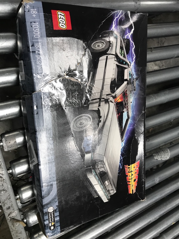 Photo 5 of *Damaged Box* LEGO Icons Back to The Future Time Machine 10300 Building Set for Adults (1872 Pieces) FrustrationFree Packaging