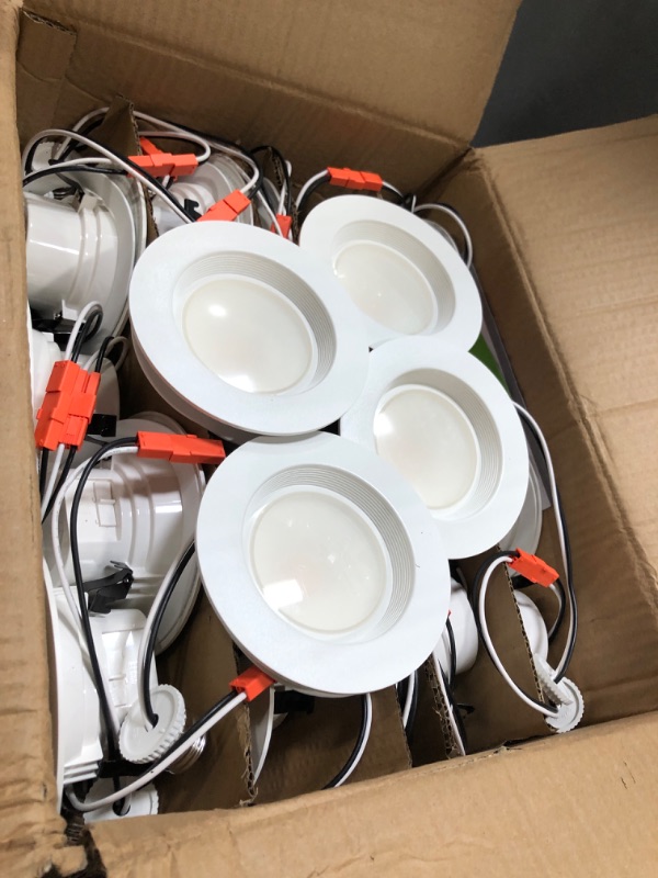 Photo 2 of Sunco Lighting 24 Pack 4 Inch LED Can Lights Retrofit Recessed Lighting, Selectable 2700K/3000K/3500K/4000K/5000K Dimmable, Baffle Trim, 11W=40W, 660 LM, Replacement Conversion Kit, UL Energy Star 5 CCT in One (2700K, 3000K, 3500K, 4000K, 5000K) 4 inch