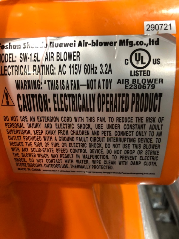 Photo 2 of Action air Bounce House Blower, 450W/0.6hp Air Blower for inflatables, Blower for Bounce House, Portable 25ft Corded Blower Fan, Prefect Pump Fan for Inflatable Water Slide, Bouncy Castle (SW-2L) 450 Watt 0.6 HP
NONE FUCTIONAL