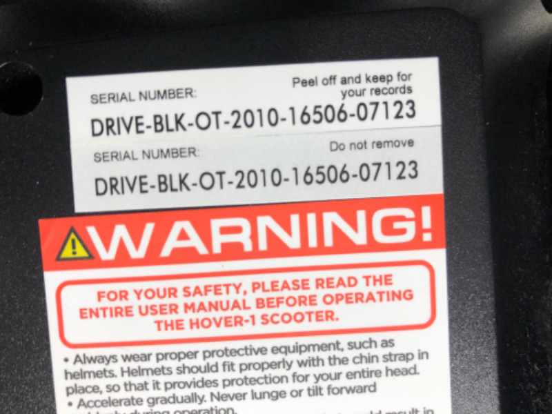 Photo 3 of ***CHARGER MISSING** Hover-1 Drive Electric Hoverboard | 7MPH Top Speed, 3 Mile Range, Long Lasting Lithium-Ion Battery, 6HR Full-Charge, Path Illuminating LED Lights Black