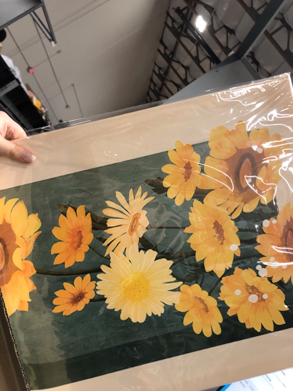 Photo 1 of 3 Pack Sunflower Canvas Wall Art, 16"x24"Paintings for Wall Decorations Yellow Blossom Flowers Pictures Canvas Prints Artwork for Living Room, Bedroom, Office, Ready to Hang