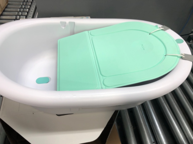 Photo 2 of 4-in-1 Grow-with-Me Bath Tub by Frida Baby Transforms Infant Bathtub to Toddler Bath Seat with Backrest for Assisted Sitting in Tub