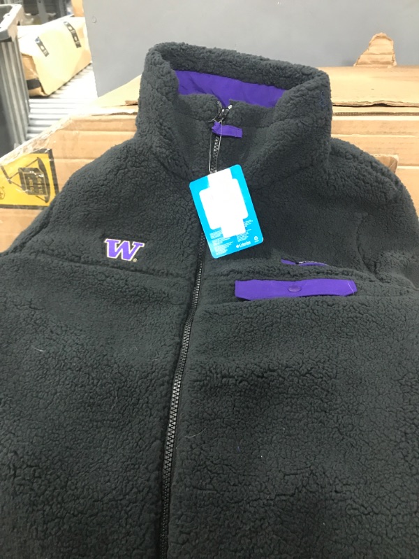 Photo 2 of Columbia College Washington Huskies CLG Mountain Sidetm Heavyweight Fleece (Black) Women's Fleece size M
