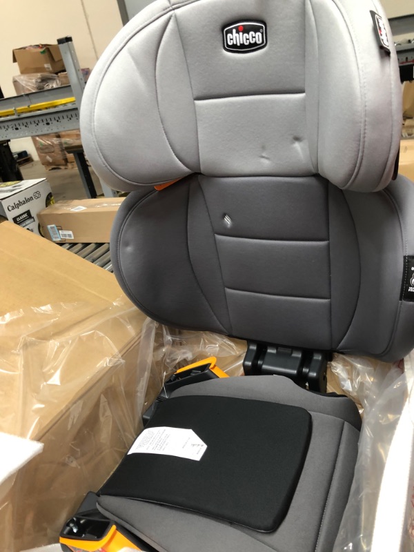 Photo 2 of Chicco KidFit ClearTex Plus 2-in-1 Belt-Positioning Booster Car Seat, Backless and High Back Booster Seat, for Children Aged 4 Years and up and 40-100 lbs. | Drift/Grey KidFit Plus with ClearTex® No Chemicals Drift/Grey