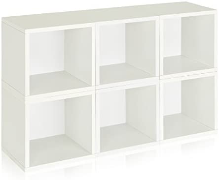 Photo 1 of Way Basics Cubby Organizer Display Shelf Set of 6 (Tool-Free Assembly and Uniquely Crafted from Sustainable Non Toxic zBoard Paperboard), White


ClosetMaid 6 Cube Storage Shelf Organizer Bookshelf with Back Panel, Easy Assembly, Wood, White Finish






