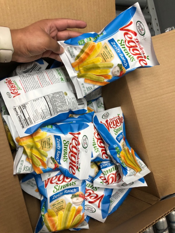 Photo 3 of *EXPIRED* 03/11/23* Sensible Portions Garden Veggie Straws, Ranch, Snack Size, 1 Oz (Pack of 24)
