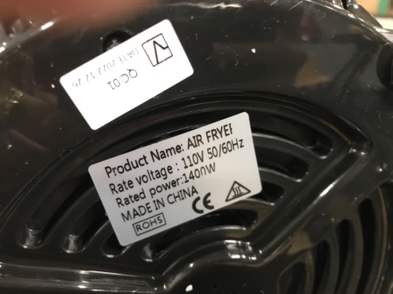 Photo 3 of ***TESTED/ TURNS ON*** CHEFMAN Air Fryer 4.5 Qt, Healthy Cooking, User Friendly, Nonstick Stainless Steel, Digital Touch Screen with 4 Cooking Functions w/ 60 Minute Timer, BPA-Free, Dishwasher Safe Basket
