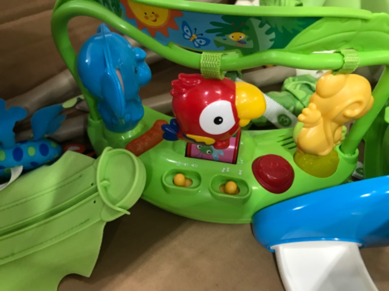 Photo 3 of Fisher-Price Jumperoo Baby Activity Center With Lights Sounds And Music, Interactive Baby Bouncer, Rainforest