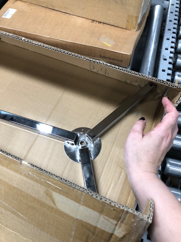 Photo 1 of Econoco Rack For Retail Store – Heavy Duty Shopping Bag Rack, Retail Store Display Rack, Chrome Trade Show Rack, Display Rack for Store