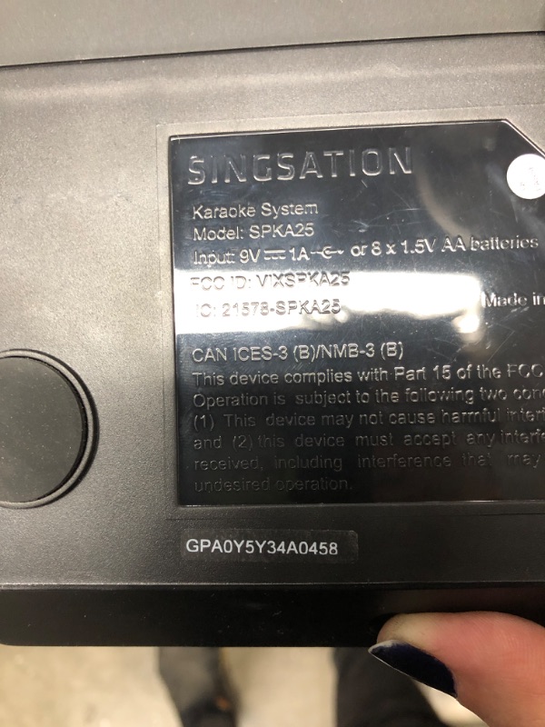 Photo 4 of ***TESTED NOT WORKING SEE NOTES*** Portable Karaoke Machine - SINGSATION Star Burst - System Comes w/ 2 Mics, Room-Filling Light Show, Retro Light Panel & Works via Bluetooth - No CDs Required - YouTube Your Favorite Karaoke Songs Star Burst Black