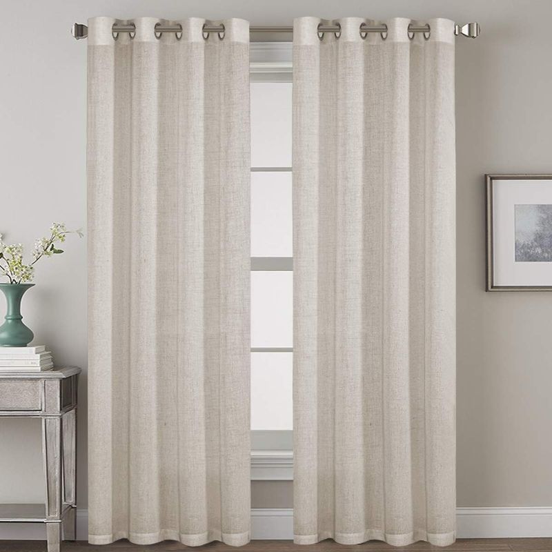 Photo 1 of 
H.VERSAILTEX Living Room Linen Curtains Home Decorative Nickel Grommet Curtains Privacy Added Energy Saving Light Filtering Window Treatments Draperies for...
Size:52"W x 84"L