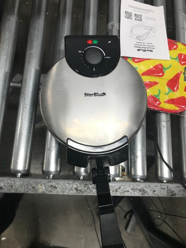 Photo 3 of 10inch Roti Maker by StarBlue with FREE Roti Warmer - The automatic Stainless Steel Non-Stick Electric machine to make Indian style Chapati, Tortilla, Roti AC 110V 50/60Hz 1200W SB-SW2093