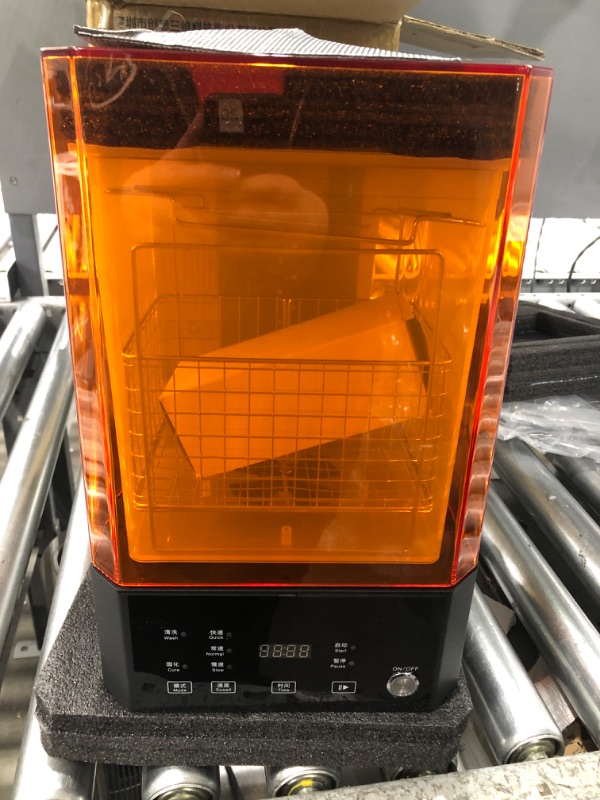 Photo 3 of *Unknown Function* Creality 3D UW-01 Washing and Curing Machine 2 in 1 UV Curing Rotary Box Bucket for LCD/DLP/SLA Resin 3D Printer Models 7.42x6x7.8 inches Transparent Visiblet