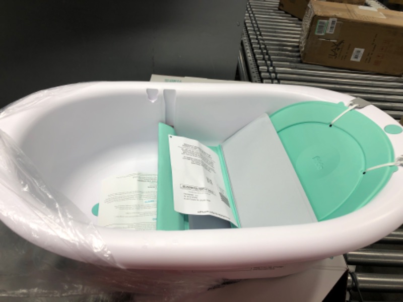 Photo 2 of 4-in-1 Grow-with-Me Bath Tub by Frida Baby Transforms Infant Bathtub to Toddler Bath Seat with Backrest for Assisted Sitting in Tub