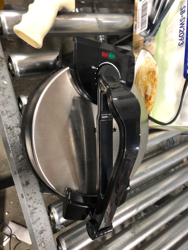 Photo 5 of 10inch Roti Maker by StarBlue with FREE Roti Warmer - The automatic Stainless Steel Non-Stick Electric machine to make Indian style Chapati, Tortilla, Roti AC 110V 50/60Hz 1200W