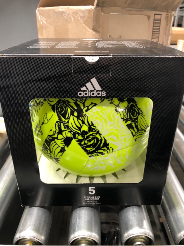 Photo 2 of adidas Unisex-Adult MLS Training Ball CLUB Solar Yellow/Black 5