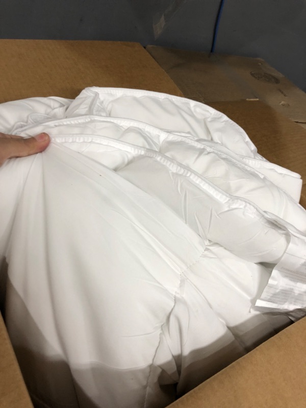 Photo 2 of Amazon Basics Down Alternative Bedding Comforter Duvet Insert - Full / Queen, White, All-Season Full/Queen All-Season