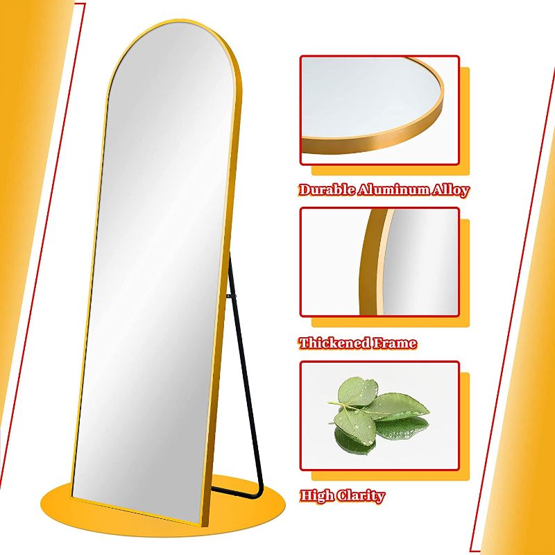 Photo 1 of 
NeuType Arched Full Length Mirror Standing Hanging or Leaning Against Wall, Oversized Large Bedroom Mirror Floor Mirror Dressing Mirror, Aluminum Alloy Thin...
Style:Arch Mirror Aluminum
Size:65"x22"
Color:Gold (Arched)