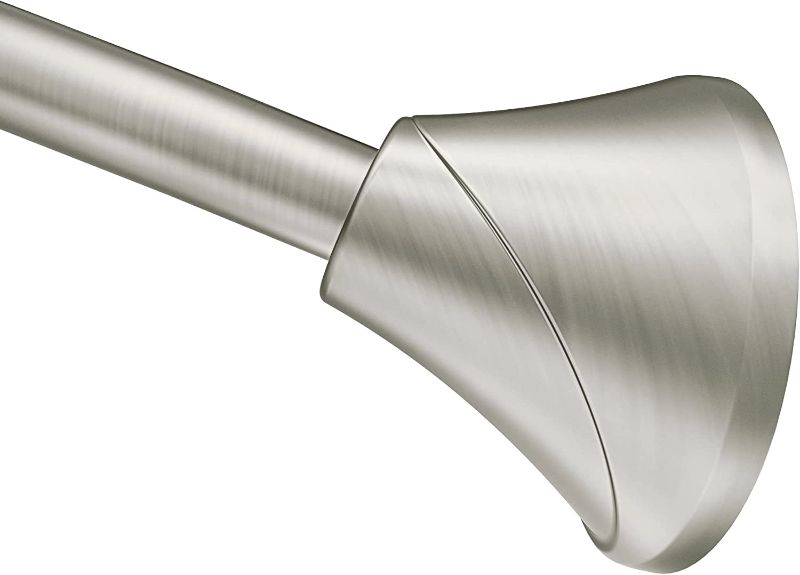 Photo 1 of 
Moen CSR2172BN 5-Foot Adjustable Tension Single Curved Shower Curtain Rod, Brushed Nickel
Color:Brushed Nickel