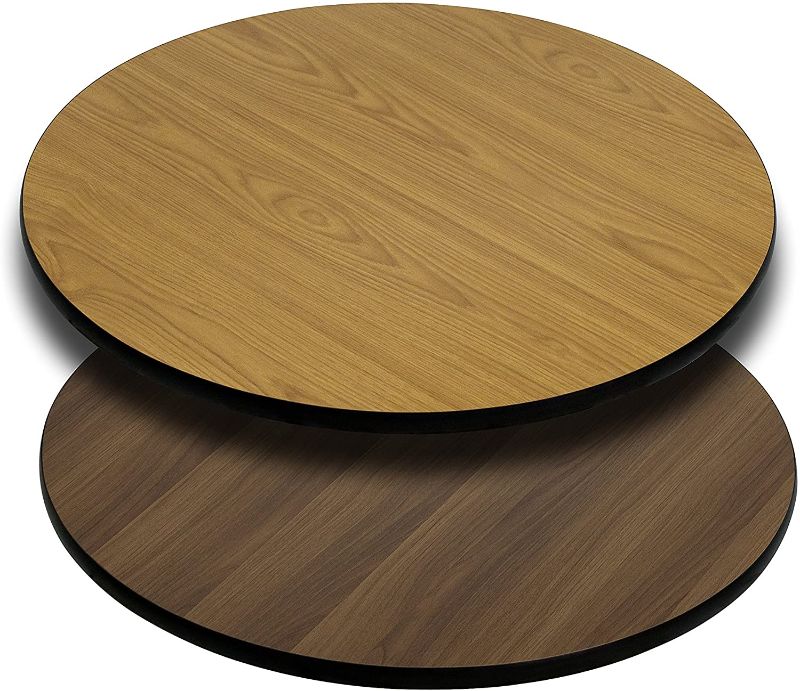 Photo 1 of Flash Furniture 24'' Round Table Top with Natural or Walnut Reversible Laminate Top
