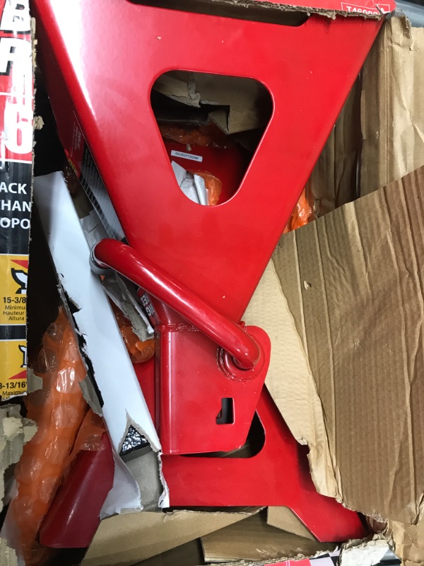 Photo 1 of BIG RED T46002A Torin Steel Jack Stands: Double Locking, 6 Ton (12,000 lb) Capacity, Red, 1 Pair