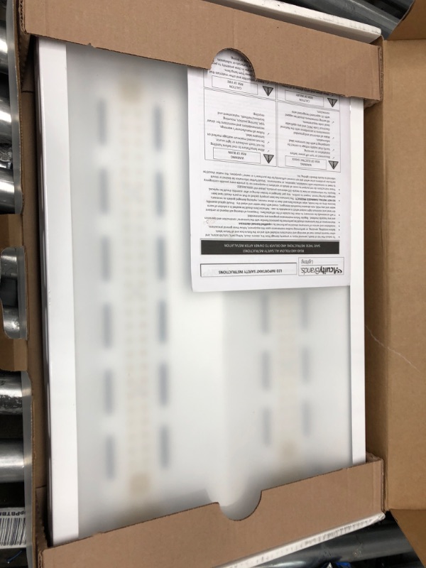 Photo 1 of Lithonia Lighting IBE 22LM MVOLT 40K I-Beam 22,000 Lumen 4000K Cool White LED High Bay Light, White & HC36 M12 Lithonia Fixture Chain Hngrs 36", Silver 4000k | Cool White 22,000 Lumens Light + Hngrs 36"