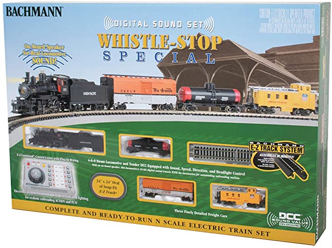 Photo 1 of Bachmann Trains - Whistle-Stop Special DCC Sound Value Ready to Run Electric Train Set - N Scale , Black