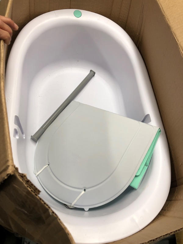 Photo 1 of 4-in-1 Grow-with-Me Bath Tub by Frida Baby Transforms Infant Bathtub to Toddler Bath Seat with Backrest for Assisted Sitting in Tub