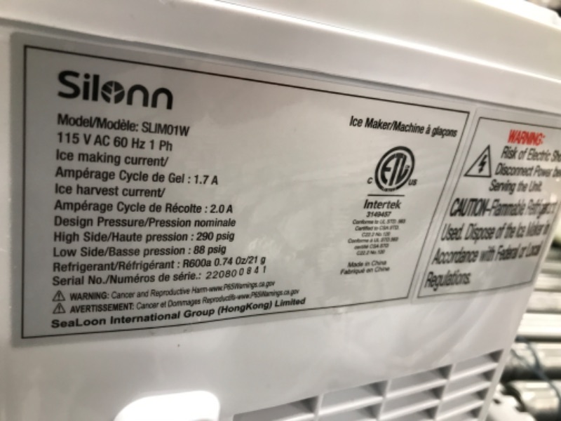 Photo 5 of *Tested* Silonn Ice Makers Countertop, 9 Cubes Ready in 6 Mins, 26lbs in 24Hrs, Self-Cleaning Ice Machine with Ice Scoop and Basket, 2 Sizes of Bullet Ice for Home Kitchen Office Bar Party
